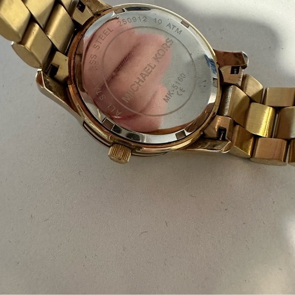 MICHAEL KORS "JET SET RUNWAY" MK5160 stainless steel GOLD COLORED WATCH - Picture 10 of 14